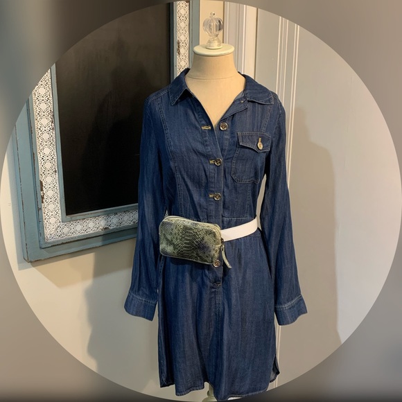 Free People Green Snakeskin Leather Belt Bag - Picture 2 of 4